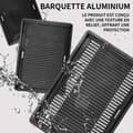 Miniatyrbild 2 av 4: INN Ugnsform 25cmx35cm Aluminium Förtjockad fyrkantig grillplatta för campinggrillning Utomhusmatlagningstillbehör 0.9