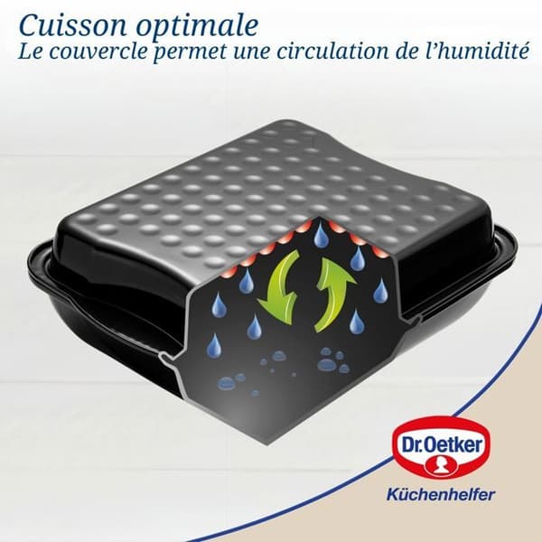 Ugnsform - Dr. Oetker - 1301 - Emaljerad - 42x34x13 cm - Diskmaskinssäker