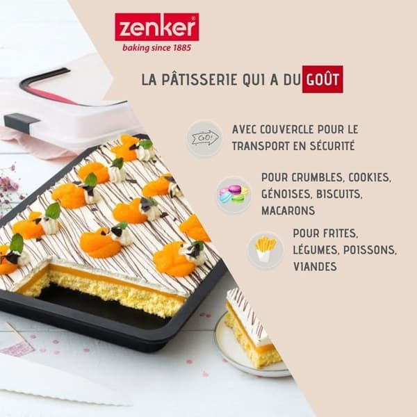 Ugnsform - ZENKER - 7903 - Rostfritt Stål - 42,5x29,5x7,5 cm - Transportabel