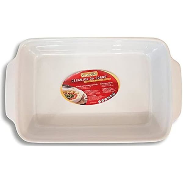 Ugnsform - GUARDINI - Rektangulär - Keramik - 22 x 14 x 5 cm - Vit
