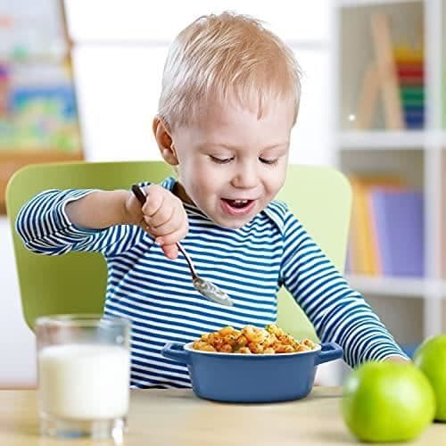 Set med ovala ugnsformar (x 4) i keramik | Perfekt för lasagne, gratäng eller gryta | i blått, blågrönt, rött och orange