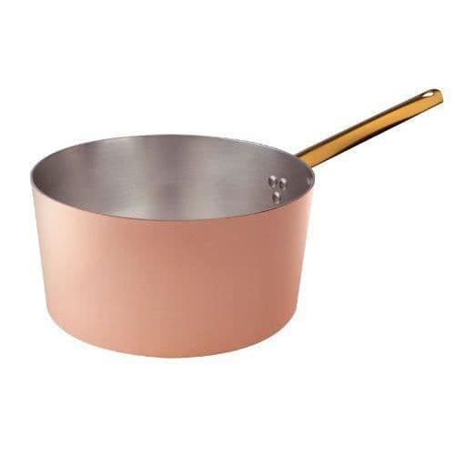 Pentole Agnelli Gryta hög, i koppar, med handtag i mässing 24cm Koppar - ALCU10524