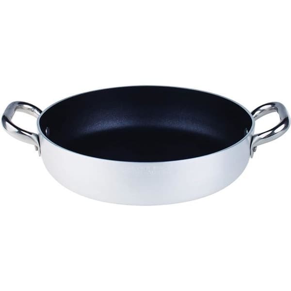 Pentole Agnelli Platinium Kastrull i Aluminium med 2 handtag i Rostfritt Stål, silverfärgad 32 cm Silver - Pentole