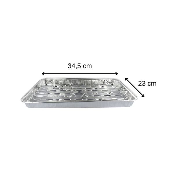 Parti av 5 aluminiumformar 34 x 23 cm Fackelmann