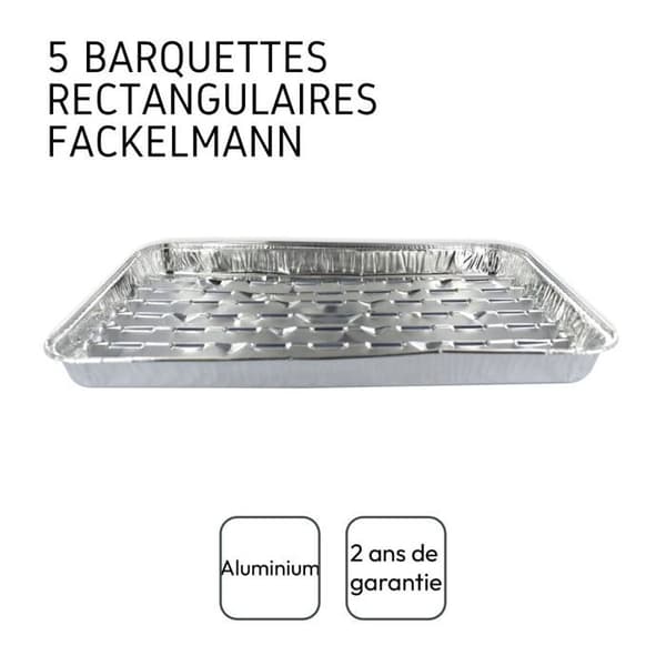 Parti av 5 aluminiumformar 34 x 23 cm Fackelmann