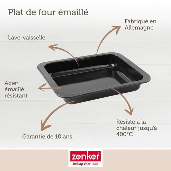 Rektangulär ugnsform 33 x 25 x 5 cm Zenker Special Cooking ref. 7291