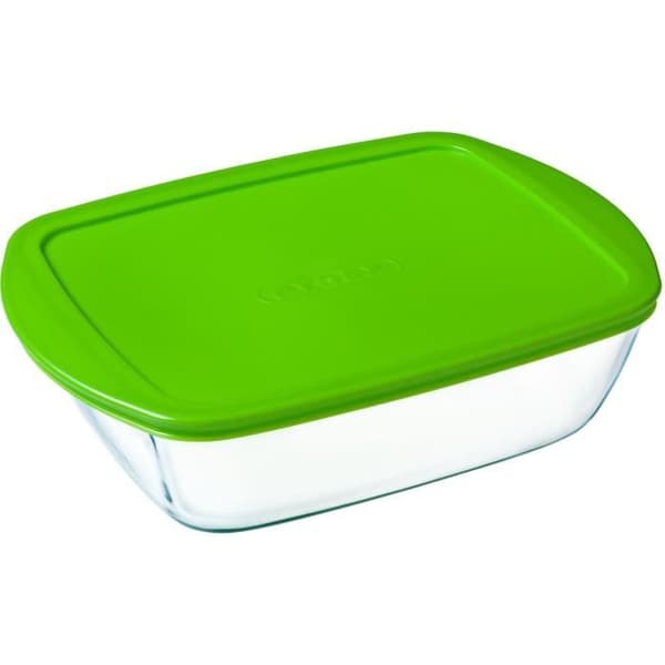 PYREX - COOK&amp;STORE - Rektangulärt glasfat med lock 23*15 cm