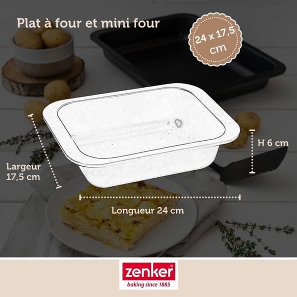 Ugnsform - Zenker - 7280 - 24 x 17,5 cm - Non-stick stål - För små portioner