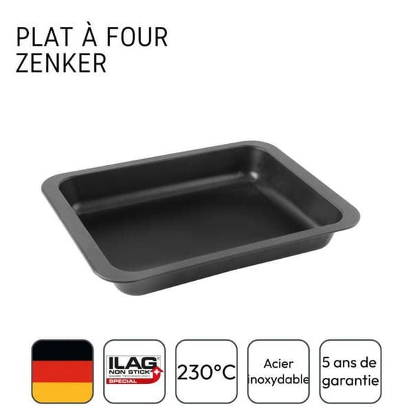 Ugnsform - Zenker - 7282 - Rostfritt stål - ILAG-beläggning - 37 x 27 cm