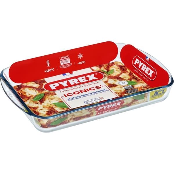 Lasagneform - PYREX - 1450033 - Rektangulär - I borosilikatglas - 40 x 27 cm