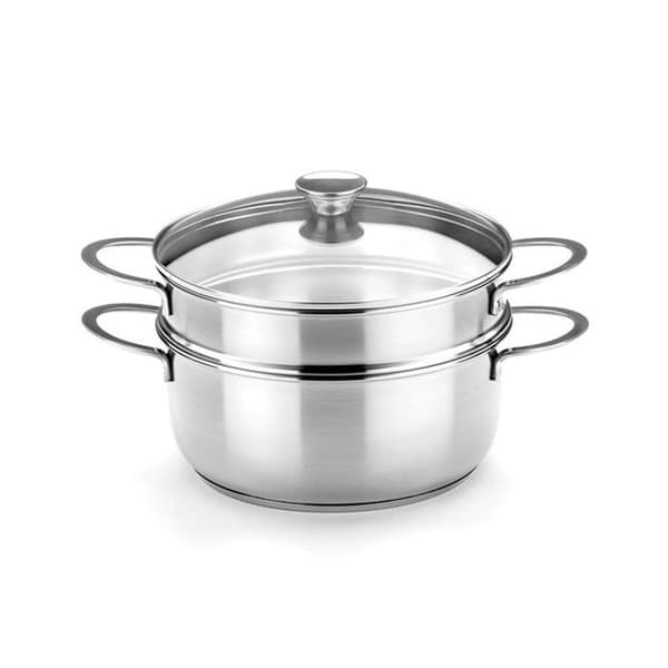 BRA Ancora Ångkokare i rostfritt stål 18/10 med glaslock 20 cm - A391007
