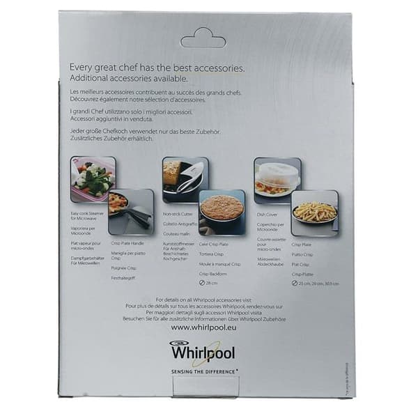 Whirlpool ugnsform Krispigt fat (mögel saknas) diam. 21 cm hög. 5,5cm avm190 mikrovågsugn max18