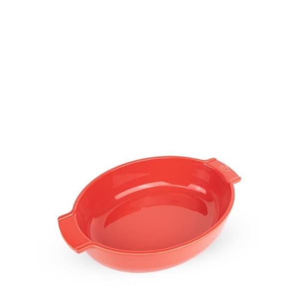 Ovalt fat - Appolia - Peugeot - 31 cm - Keramik - Röd