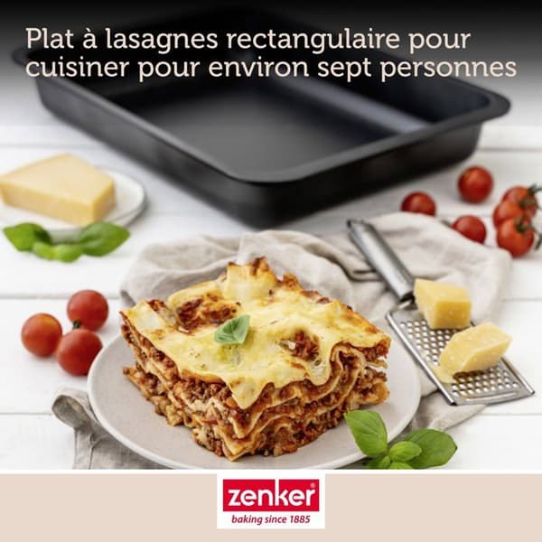 Lasagneplåt - Zenker - Ref. 7503 - Rostfritt stål - 36 x 27 x 5 cm - Ej diskmaskinssäker