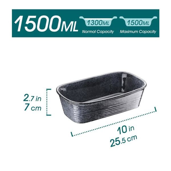 Vancasso ugnsform - BR-PRESTI-A02-UK - Prestige rektangulär ugnsform i stengods för lasagne, pizzor, kakor