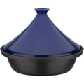Pikkukuva 1 / 4: Massiivinen valurautainen tagine - GSW - 30 x 22 cm - Keraaminen kansi - Induktio - Sininen