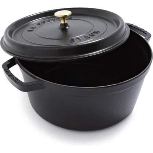 STAUB Round Cocotte 7 QT - Svart (Matt) 28 cm - 1102825