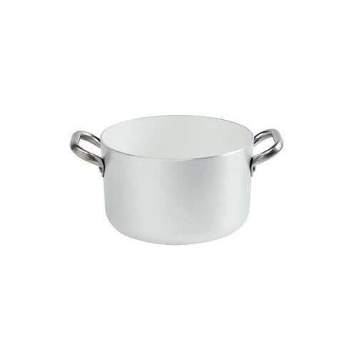 Pentole Agnelli Gryta i aluminium, med 2 handtag i rostfritt stål, silver 25 l silver - PCMX0440