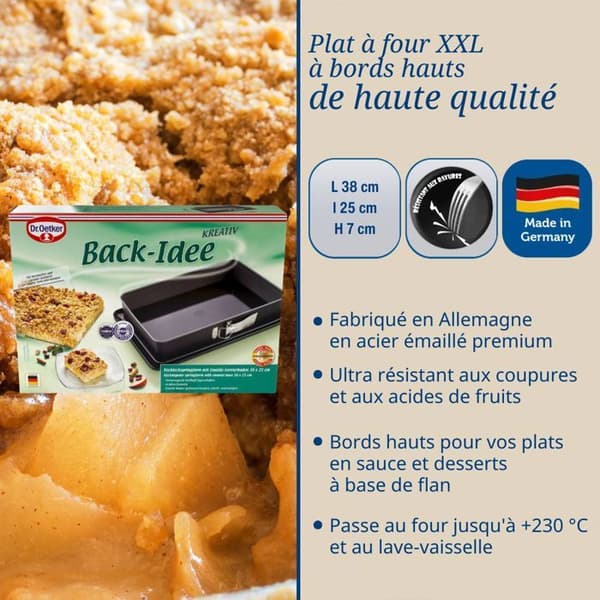 Kakform och ugnsform - Dr Oetker - Bak-Idee Kreativ - Rektangulär - Rostfritt stål - 38 x 25 x 7 cm