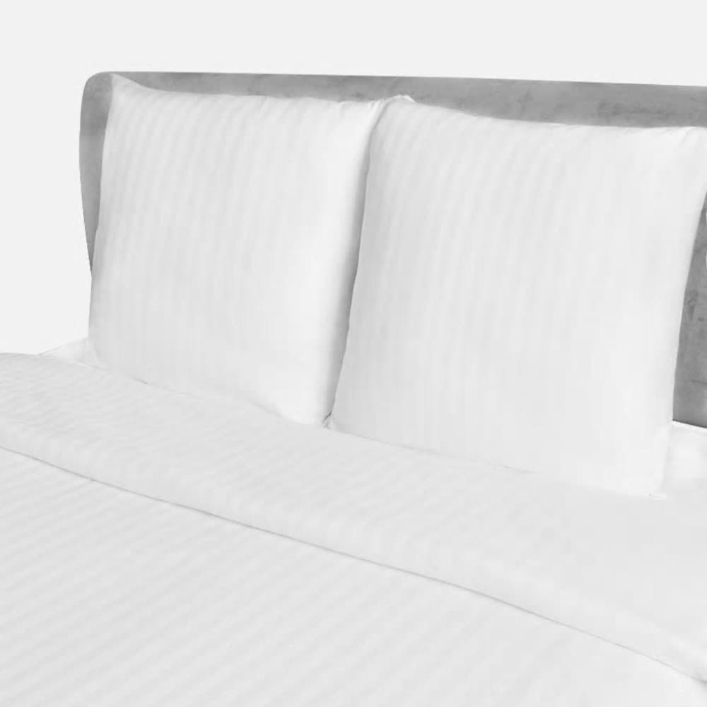 vidaXL stribet dyne- og 2 pudebetræk 200x200/80x80 cm bomuldssatin