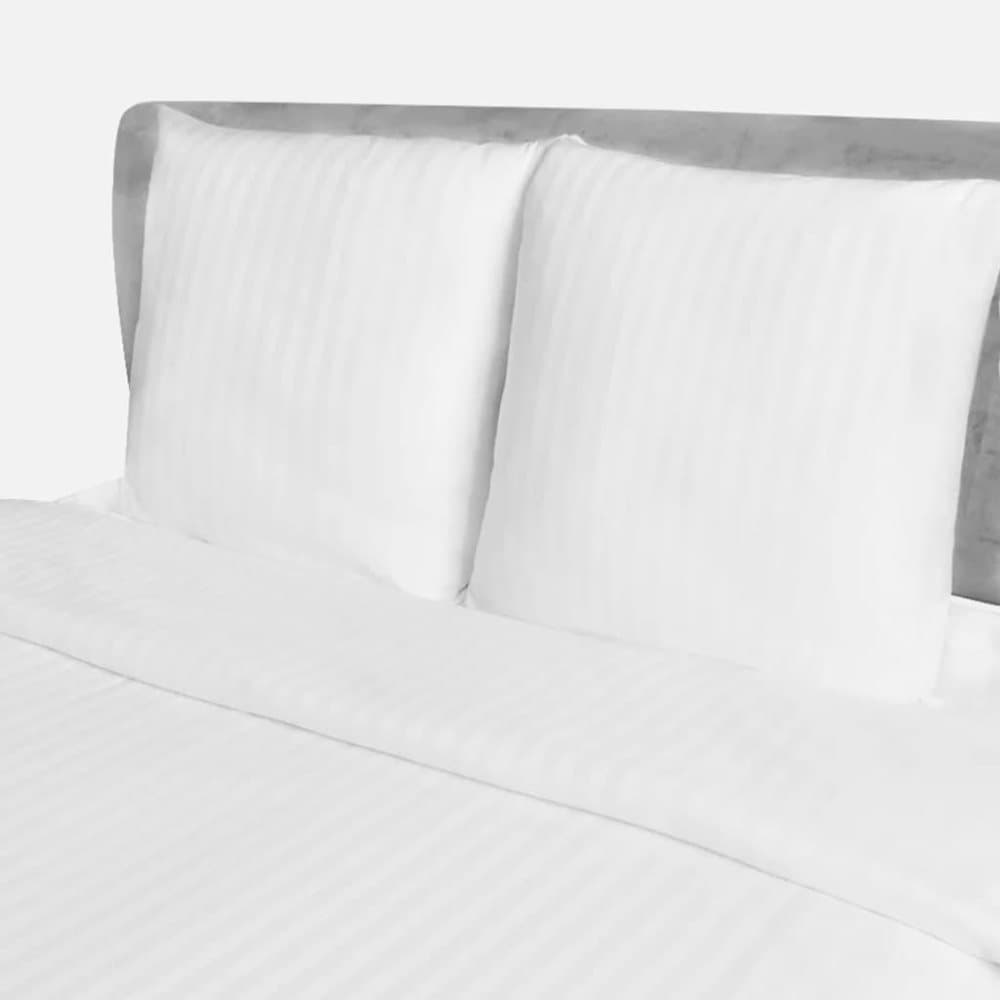 vidaXL stribet dyne- og 2 pudebetræk 200x220/80x80 cm bomuldssatin