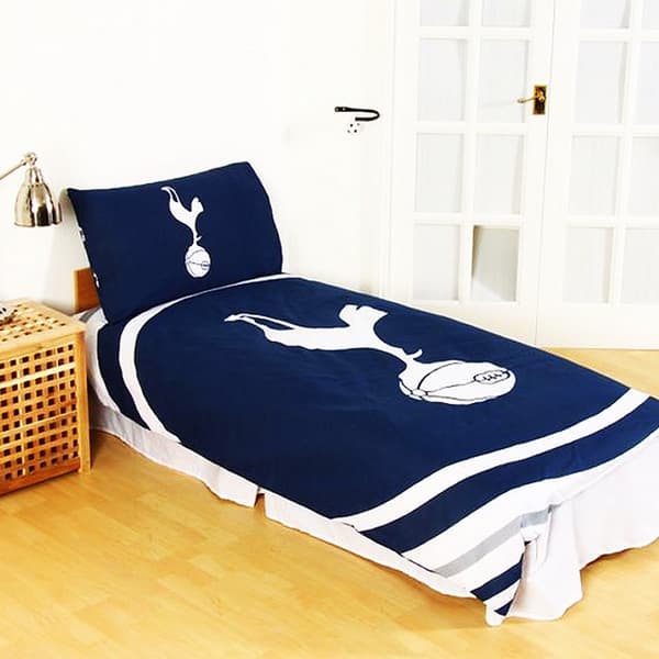Tottenham Hotspur FC Official Pulse Design Reversible Duvet And Pillowcase Set Navy Single
