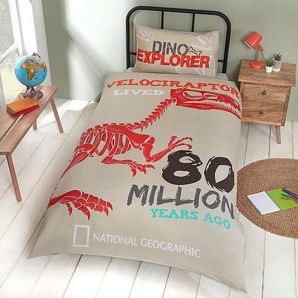 National Geographic Raptor Fossils Reversible Duvet Set