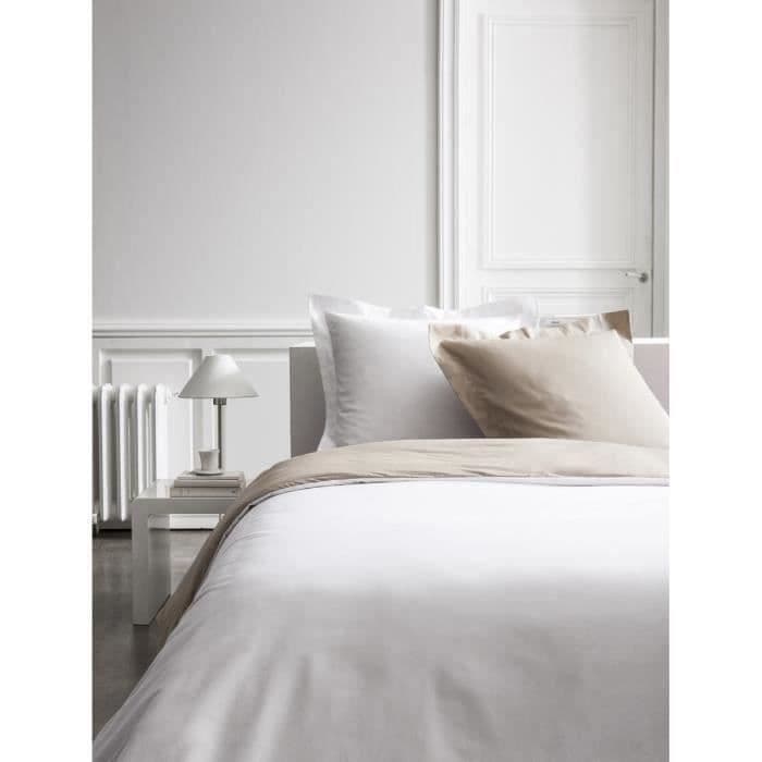 I DAG PREMIUM To-tone percale dynebetræk - 1 dynebetræk 240x260 cm kitt og pisket fløde