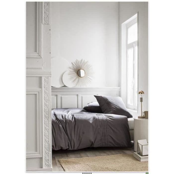 I DAG Félicie Dynesæt - 100% bomuld percale - 240 x 260 cm - Gunmetal Grey