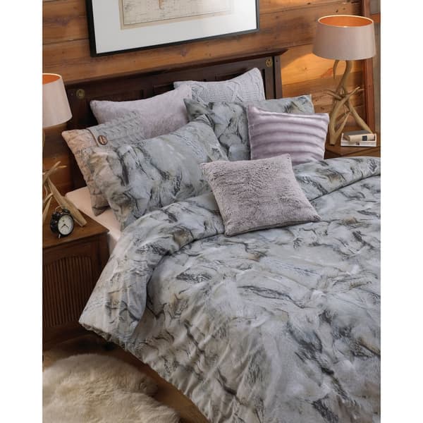 Riva Home Montana Duvet Set Silver Super King