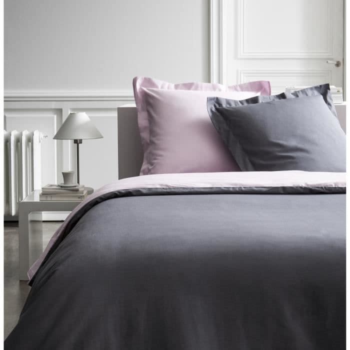 Sengesæt 220X240 2 personer Tofarvet lyserød percale PREMIUM