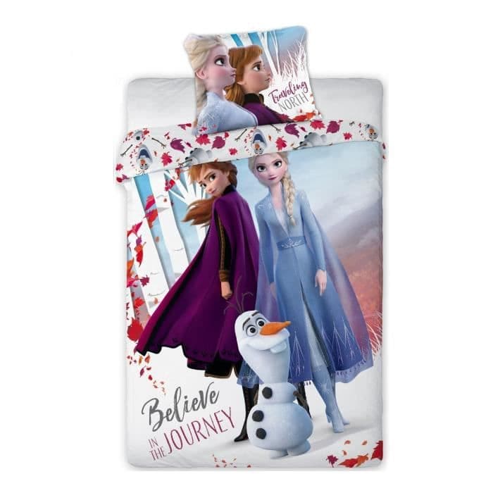FROZEN 2 Microfiber påslakanset 140x200 cm + örngott 63x63 cm - Blå