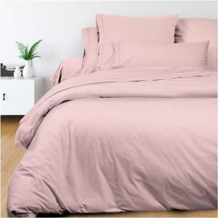 SOLEIL d'OCRE Camille dynebetræk - Percale bomuld - 240 x 260 cm - Pink