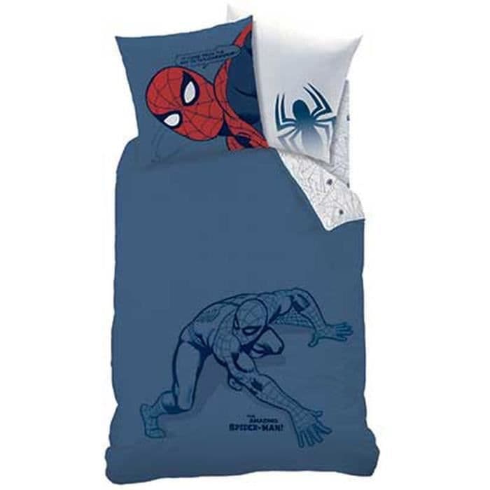 SPIDERMAN pussilakana + tyynyliina - 140 x 200 cm - siluetti