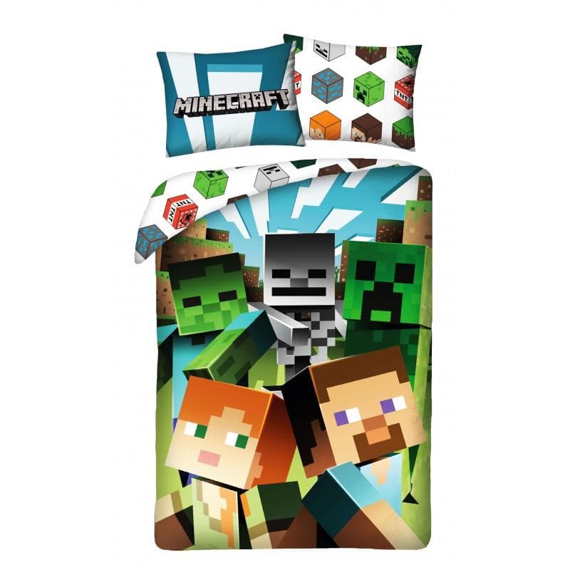 Minecraft Alex Steve Creeper Zombie Bed linen Duvet Cover 140x200cm