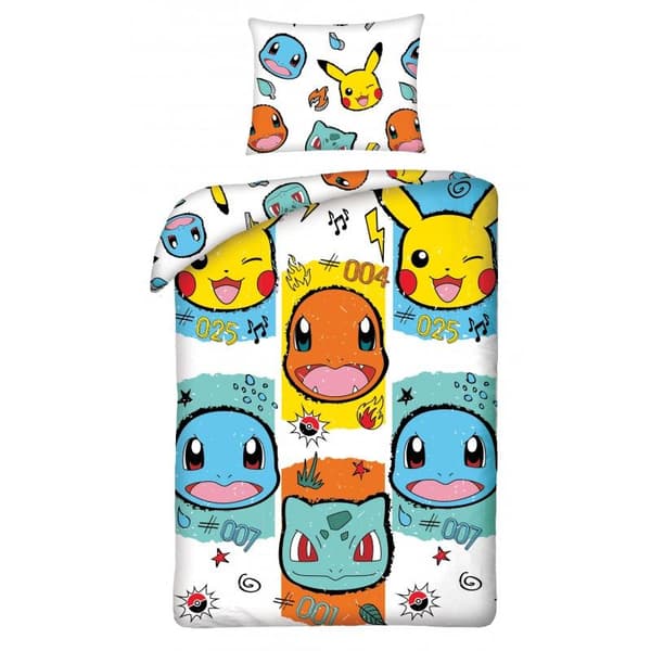 Pokemon Sengetøy Dynetrekk 140x200+70x90cm