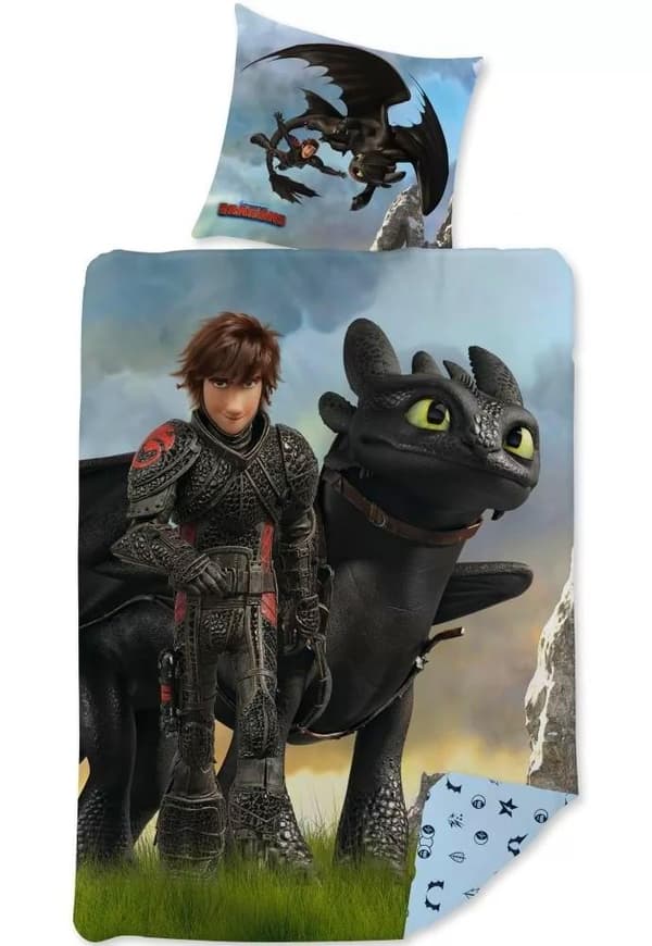 How To Train Your Dragon Black Pussilakanasetti Bed linen 140x200cm