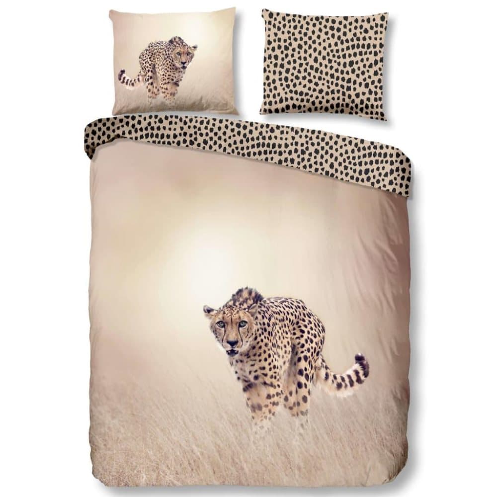 Good Morning sengetøj CHEETAH 240x200/220 cm sandfarvet