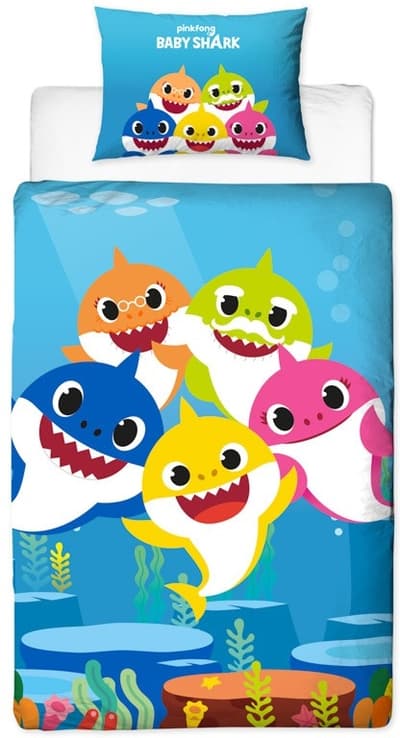 Baby Shark - Junior sengetøy - 100x140 cm