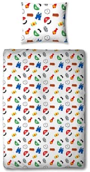Super Mario Sengetøy - 140x200 cm - Super Mario Brothers - 2 i 1 design - 100% bomull