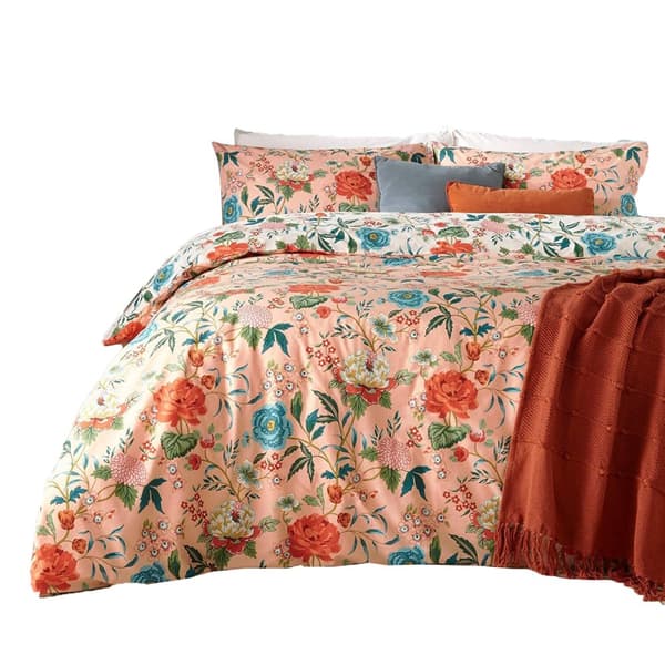 Furn Azalea Floral Duvet Cover Set Pink King