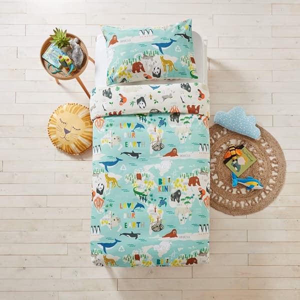 Little Furn Childrens/Kids Love Our Earth Duvet Cover Set