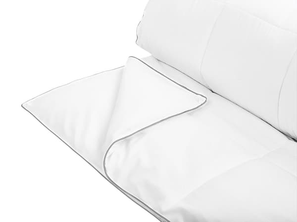 Dyne Hvid Bomuldsbetræk Mikrofiberfyld King Størrelse 220 x 240 cm Quiltet hel-sæson