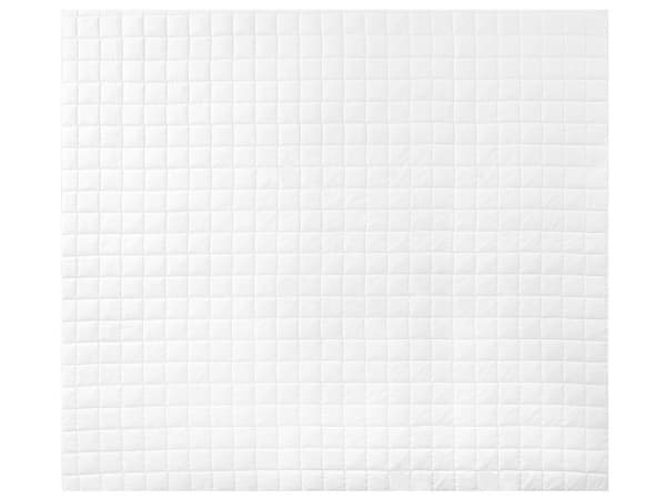 Täcke Vit Polyesterblandning Dubbelstorlek 220 x 240 cm Lätt fyllning Quiltad
