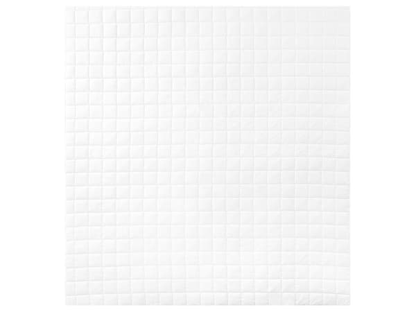 Täcke Vit Polyesterblandning Dubbelstorlek 200 x 220 cm Lätt fyllning Quiltad