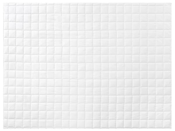 Täcke Vit Polyesterblandning Singelstorlek 135 x 200 cm Lätt fyllning Quiltad