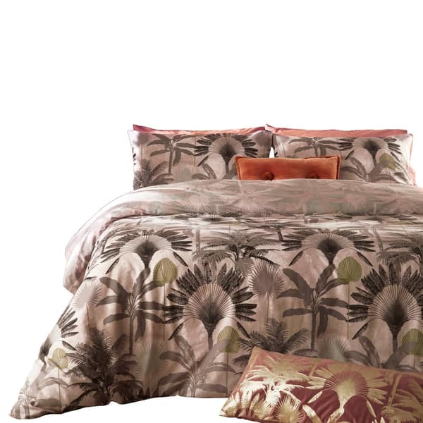 Furn Malaysian Palm Duvet Cover Set Blush Single