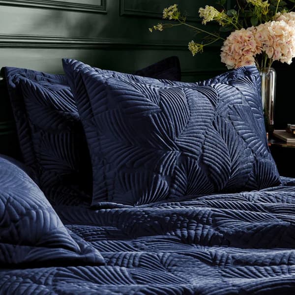 Paoletti Palmeria Velvet Quilted Duvet Cover Set