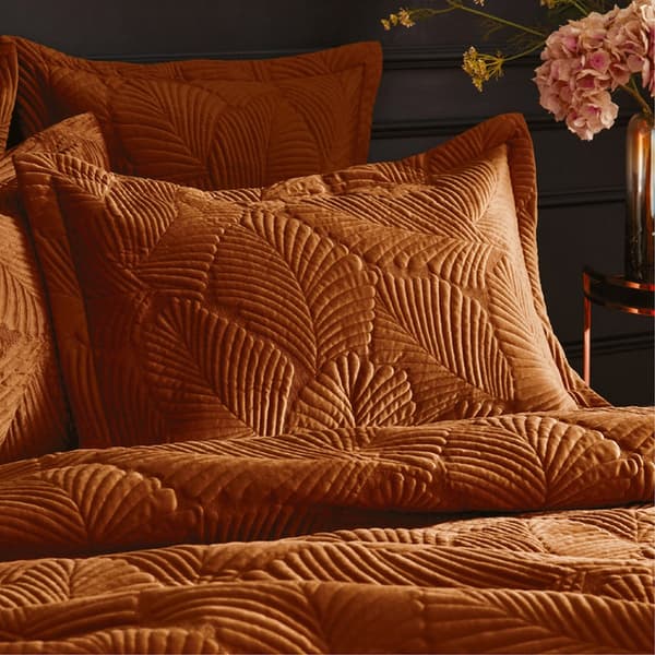 Paoletti Palmeria Velvet Quilted Duvet Cover Set
