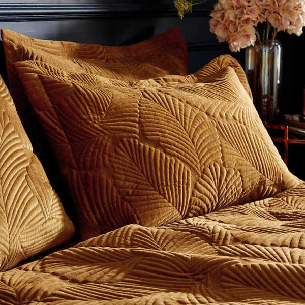 Paoletti Palmeria Velvet Quilted Duvet Cover Set